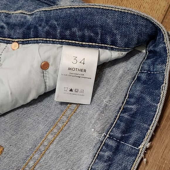 Mother The Weekender Heel High Waisted Flare Jeans In Belle De Jour Size 34 NWT - Picture 13 of 15